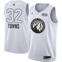 Nike Minnesota Timberwolves #32 Karl-Anthony Towns White NBA Jordan Swingman 2018 All-Star Game Jersey