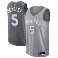 Nike Minnesota Timberwolves #5 Malik Beasley Silver NBA Swingman City Edition Jersey