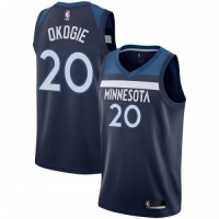 Nike Minnesota Timberwolves #20 Josh Okogie Navy Blue NBA Authentic Icon Edition Jersey