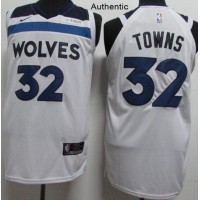 Nike Minnesota Timberwolves #32 Karl-Anthony Towns White NBA Authentic Association Edition Jersey