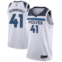 Nike Minnesota Timberwolves #41 Juan Hernangomez White NBA Swingman Association Edition Jersey