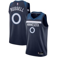 Nike Minnesota Timberwolves #0 D'Angelo Russell Navy Blue NBA Authentic Icon Edition Jersey