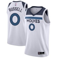 Nike Minnesota Timberwolves #0 D'Angelo Russell White NBA Swingman Association Edition Jersey