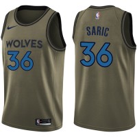 Nike Minnesota Timberwolves #36 Dario Saric Green NBA Swingman Salute to Service Jersey