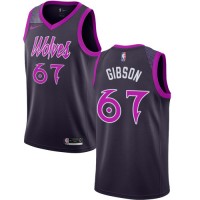 Nike Minnesota Timberwolves #67 Taj Gibson Purple NBA Swingman City Edition 2018/19 Jersey