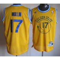Golden State Warriors #17 Chris Mullin Gold Throwback Stitched NBA Jersey