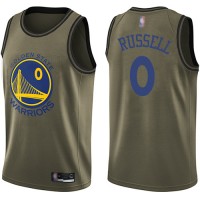 Nike Golden State Warriors #0 D'Angelo Russell Green NBA Swingman Salute to Service Jersey