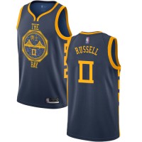 Nike Golden State Warriors #0 D'Angelo Russell Navy NBA Swingman City Edition 2018/19 Jersey