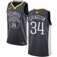 Nike Golden State Warriors #34 Shaun Livingston Black The Finals Patch NBA Swingman Statement Edition Jersey