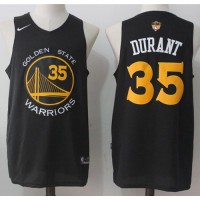 Nike Golden State Warriors #35 Kevin Durant Black Fashion The Finals Patch NBA Swingman Jersey