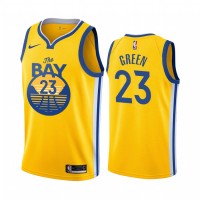 Nike Golden State Warriors #23 Draymond Green 2019-20 Men's Yellow The Bay City Edition NBA Jersey