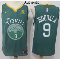 Nike Golden State Warriors #9 Andre Iguodala Green NBA Authentic Jersey
