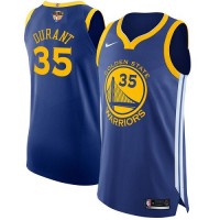 Nike Golden State Warriors #35 Kevin Durant Blue The Finals Patch NBA Authentic Icon Edition Jersey
