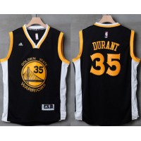 Golden State Warriors #35 Kevin Durant Black/White Stitched NBA Jersey