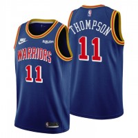 Golden State Golden State Warriors #11 Klay Thompson Men's Nike Releases Classic Edition NBA 75th Anniversary Jersey Blue