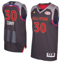 Golden State Warriors #30 Stephen Curry Charcoal 2017 All-Star Stitched NBA Jersey