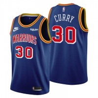 Golden State Golden State Warriors #30 Stephen Curry Men's Nike Releases Classic Edition NBA 75th Anniversary Jersey Blue