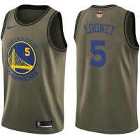 Nike Golden State Warriors #5 Kevon Looney Green Salute to Service The Finals Patch NBA Swingman Jersey