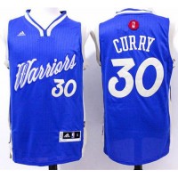 Golden State Warriors #30 Stephen Curry Blue 2015-2016 Christmas Day Stitched NBA Jersey