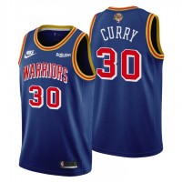 Golden State Golden State Warriors #30 Stephen Curry Men's Nike Releases Classic Edition 2022 NBA Finals 75th Anniversary Jersey Blue