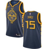 Nike Golden State Warriors #15 Damian Jones Navy NBA Swingman City Edition 2018/19 Jersey