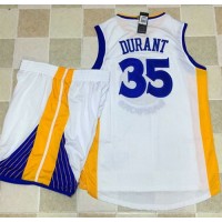 Golden State Warriors #35 Kevin Durant White A Set Stitched NBA Jersey