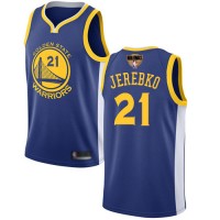 Nike Golden State Warriors #21 Jonas Jerebko Blue 2019 Finals Bound NBA Swingman Icon Edition Jersey