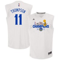 Golden State Warriors #11 Klay Thompson White 2017 NBA Finals Champions Stitched NBA Jersey