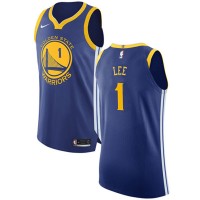 Nike Golden State Warriors #1 Damion Lee Blue NBA Authentic Icon Edition Jersey