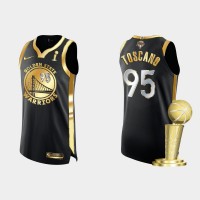 Golden State Golden State Warriors #95 Juan Toscano-Anderson Men's Nike Golden Black 2021-22 NBA Finals Champions Authentic Jersey