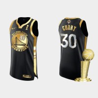 Golden State Golden State Warriors #30 Stephen Curry Men's Nike Golden Black 2021-22 NBA Finals Champions Authentic Jersey
