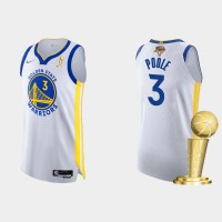 Golden State Golden State Warriors #3 ordan Poole Men's Nike White 2021-22 NBA Finals Champions Authentic Jersey