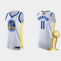 Golden State Golden State Warriors #11 Klay Thompson Men's Nike White 2021-22 NBA Finals Champions Authentic Jersey