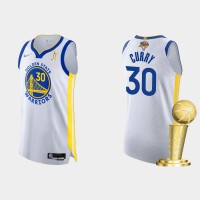 Golden State Golden State Warriors #30 Stephen Curry Men's Nike White 2021-22 NBA Finals Champions Authentic Jersey