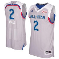 Washington Wizards #2 John Wall Gray 2017 All-Star Stitched NBA Jersey