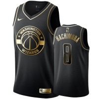 Nike Washington Wizards #8 Rui Hachimura Men's Black Golden Edition Swingman NBA Jersey