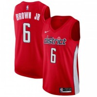 Nike Washington Wizards #6 Troy Brown Jr Red NBA Swingman Earned Edition Jersey