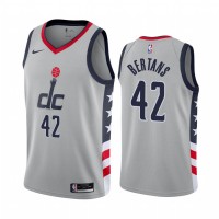 Nike Washington Wizards #42 Davis Bertans Gray NBA Swingman 2020-21 City Edition Jersey