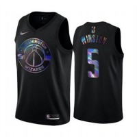 Nike Washington Wizards #5 Cassius Winston Men's Iridescent Holographic Collection NBA Jersey - Black