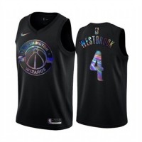 Nike Washington Wizards #4 Russell Westbrook Men's Iridescent Holographic Collection NBA Jersey - Black