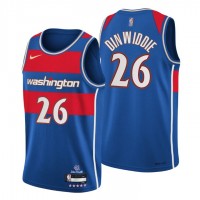 Washington Washington Wizards #26 Spencer Dinwiddie Men's Nike Blue 2021/22 Swingman NBA Jersey - City Edition