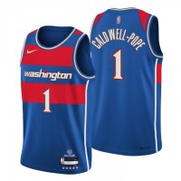 Washington Washington Wizards #1 Kentavious Caldwell-Pope Men's Nike Blue 2021/22 Swingman NBA Jersey - City Edition