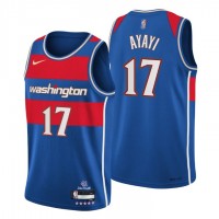 Washington Washington Wizards #17 Joel Ayayi Men's Nike Blue 2021/22 Swingman NBA Jersey - City Edition