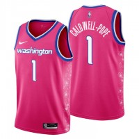 Nike Washington Wizards #1 Kentavious Caldwell-Pope Men's 2022-23 City Edition NBA Jersey - Cherry Blossom Pink
