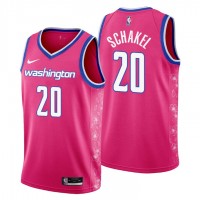 Nike Washington Wizards #20 Jordan Schakel Men's 2022-23 City Edition NBA Jersey - Cherry Blossom Pink