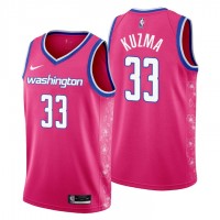 Nike Washington Wizards #33 Kyle Kuzma Men's 2022-23 City Edition NBA Jersey - Cherry Blossom Pink