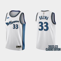 Washington Washington Wizards #33 Kyle Kuzma White Men's Nike NBA 2022-23 Classic Edition Jersey