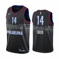 Nike Philadelphia 76ers #14 Danny Green Black Women's NBA Swingman 2020-21 City Edition Jersey