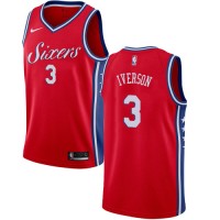Nike Philadelphia 76ers #3 Allen Iverson Red Women's NBA Swingman Statement Edition Jersey