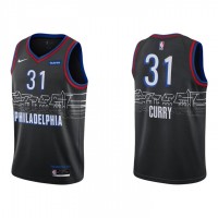 Nike Philadelphia 76ers #31 Seth Curry Black Women's NBA Swingman 2020-21 City Edition Jersey